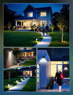 Brightown 4 Pack Solar Motion Lights Outdoor Waterproof, Motion Sensor Spot Lights- 58 LED/3 Modes Solar Powered Spotlights 2-in-1 Auto On/Off for Outside Yard Wall Garden, Cool White