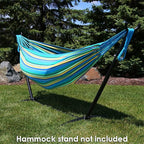 Sunnydaze Double Brazilian Cotton Hammock for Outside - 450-Pound Capacity Outdoor Hammock - Sea Grass