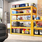 REIBII Garage Shelving Load 3200LBS, 5-Tier Storage Shelves, Adjustable Heavy Duty Metal Shelving Unit for Pantry, Basement, Warehouse, 72" H x 36" W x 16" D H, 3PC