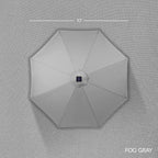 Best Choice Products 10ft Offset Cantilever Hanging Market Patio Umbrella, Smooth 360° Rotation, 8 Sturdy Ribs, Easy Adjustment - Fog Gray
