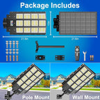 loyoele 9000W Solar Street Lights Outdoor 240000 Lumens Solar Flood Light - Image 8