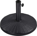 Yaheetech 22 lbs Heavy Duty Outdoor Umbrella Base 18" Round Patio Umbrella Stand Market Umbrella Base for Garden & Lawn, Black