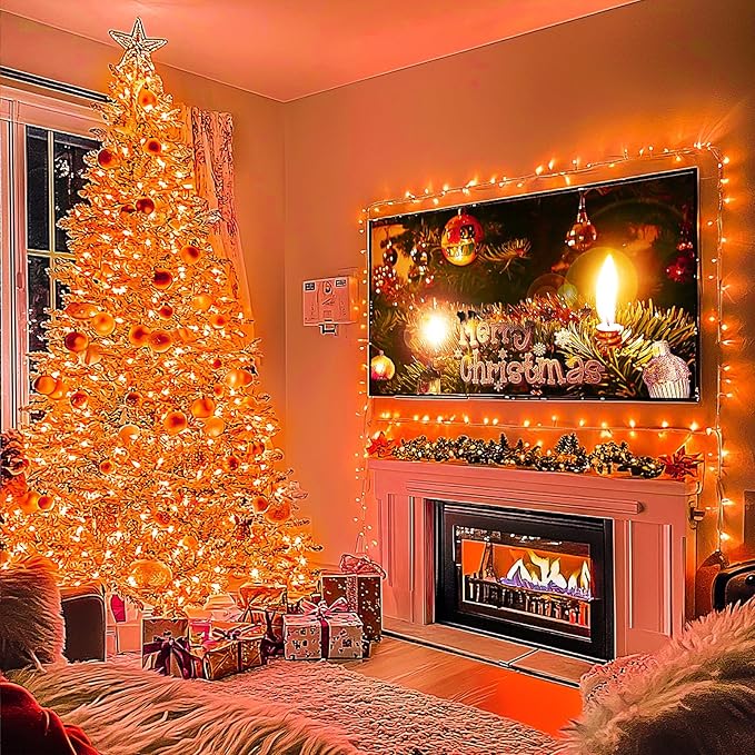 String Lights 500 LED Orange, 173 ft, Indoor and Outdoor Use