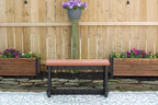 Bench, Redwood Top with Black Sides, 1 Pack - Proudly Made in The USA, Click and Lock Hardware-Free Assembly, Durable and Stylish Outdoor Seating