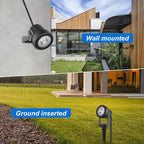 Solar Spot Lights Outdoor, Dusk to Dawn Landscape Spotlights IP65 Waterproof 9.8ft Cable,Solar Uplights for Tree Garden Yard Driveway Porch Walkway Pool (6-in-1, 3000K Warm White)