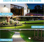 Solar Lights Outdoor Waterproof IP65, Super Bright LED, 3000K 2 Lighting Modes, Solar Powered Yard Garden Solar Spot Lights for Outside Landscape Auto On/Off -2 Pack