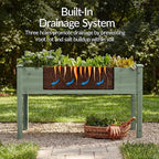 Best Choice Products 48x24x30in Raised Garden Bed, Elevated Wood Planter Box Stand for Backyard, Patio, Balcony w/Bed Liner, 200lb Capacity - Sage