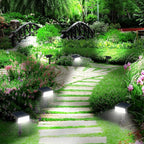 T-SUN Solar Spot Lights Outdoor, 8 Pack 49LED Landscape Spotlights, 2 Lighting Modes Auto ON/Off Solar Lights for Trees, Garden, Yard, Pathway, Driveway(White)