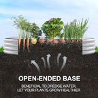 Land Guard 2Pcs Galvanized Raised Garden Bed Kit, 7.5×3×1ft Galvanized Planter Raised Garden Boxes Outdoor, Oval Large Metal Raised Garden Beds for Vegetables………