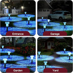 Easter Solar Pathway Lights Outdoor Decorative 4 Pack, Blue LED Mushroom Solar Lights Outdoor Waterproof Solar Powered Decor for Yard Driveway Patio, Valentines Day Halloween Christmas Garden Decor