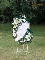 Artificial Flower Swag for Wedding Arch, Ivory Peony and Rose Silk Decor