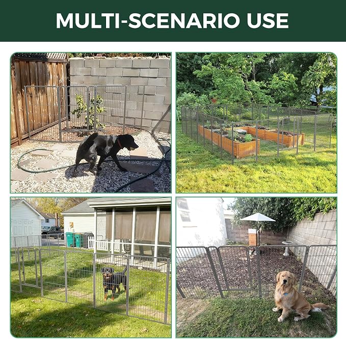 FXW Garden Fence Outdoor for The Yard – 45in x 18.2ft Heavy Duty Metal Animal - Image 6