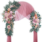 Artificial Silk Flowers, Dust Pink Wedding Arch Floral Swag Set