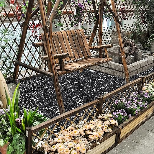 30 lbs Black Rocks for Planters, 1"-2" Decorative Rocks for Potted Plants, Polished Garden Stones for Outdoor Landscaping, Walkways, Yard, River Rocks for Flower Pots, Vase