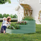 Galvanized Raised Garden Bed Kit – 61x42x31 in Outdoor Planter Box for Vegetables, Herbs & Flowers. Modular 3-In-1 Raised Garden Beds Outdoor with Open Base, Garden Box and Planters for Plants