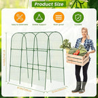 Cucumber Trellis, 47" X 50" Arch Garden Trellis for Climbing Plants Outdoor, Foldable Trellis Cucumber for Raised Bed Vegetable/Tomato/Flowers/Pea