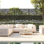 Outdoor Privacy Screen,72" H×47" W Metal Privacy Screen, Freestanding Privacy Fence Panels for Patio
