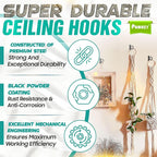8Pcs 200LBS Rotatable Ceiling Hooks - Image 4