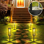 Solar Pathway Lights Outdoor 4 Packs, Bright Solar Path Light Outside Waterproof, Solar Garden Decorative Solar Powered Landscape Lights for Walkway Driveway Lawn Patio Sidewalk Yard Decor