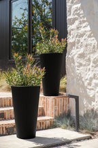 Veradek Demi Series Tall Planter for Porch, Patio, Backyard | Durable Plastic-Stone Composite Material | Modern Décor for Tall Plants, Grasses
