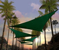 Amgo Custom Size 12' x 12' x 12' Green Triangle Sun Shade Sail Order to Make Canopy Awning UPF50+ AGSLT, 95% UV Blockage, Water & Air Permeable, 200GSM Commercial Standard (We Customize)