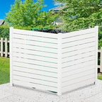 Kozyard Ground Mounting Kit for 2-Panel Privacy Screens – Perfect for Securing to Concrete – Helps Hide Clutter and Keep Your Outdoor Space Neat – Fits Both White & Black Panels
