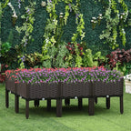 Outsunny 6 Piece Raised Garden Bed with Legs, Planter Box Raised Bed to Grow Flowers, Herbs & Vegetables, Brown