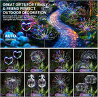 Garden Decor Solar Lights Outdoor,120LED Waterproof Colorful Solar Fairy Garden Lights for Outdoor Decoration,Yard, Patio, Porch,Flower Pot,Pathway,Christmas (4Pack)