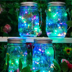 String Lights for Mason Jars, 8 Pack Multicolor Solar Lid Lights
