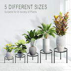 CADANI 5 Pack Metal Plant Stands for Outdoor Indoor, Anti-Rust Iron Flower Pot Stand, Heavy Duty Plant Pot Stand for Multiple Plant, Decoration Racks for Home, Patio & Garden
