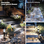 SOLPEX Solar Lights for Outside, Solar Outdoor Pathway Garden Lights Waterproof, Solar Powered Landscape Lighting for Yard, Garden, Pathway, Patio, Porch, Walkway, Driveway, 12 Pack(Cold White)