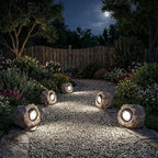 2 Pack Solar Rock Lights, Outdoor Decorative Garden Spotlights for Pathway, Walkway, Yard, Landscape, Patio