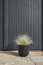 Veradek Mason Series Lima Planter - Round Planter for Indoor or Outdoor Porch/Garden | Made from Plastic-Stone Composite with Drainage Holes | Modern Décor for Succulents, Flowers, Small Plants