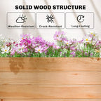 Outsunny Raised Garden Bed with Trellis, Wooden Planter Box with Hanging Roof and Drainage Holes, Outdoor Trellis Planter for Climbing Plants, Vegetables, Herbs and Flowers, 78.7" x 17.3" x 44.7"