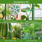 Cucumber Trellis for Raised Bed,U-Shape Garden Trellis for Climbing Plants Outdoor, Metal Arch Vegetables Trellis, Plant Support for Vine (Green, 31.5" Lx21.6 Wx47.2 H-Small)
