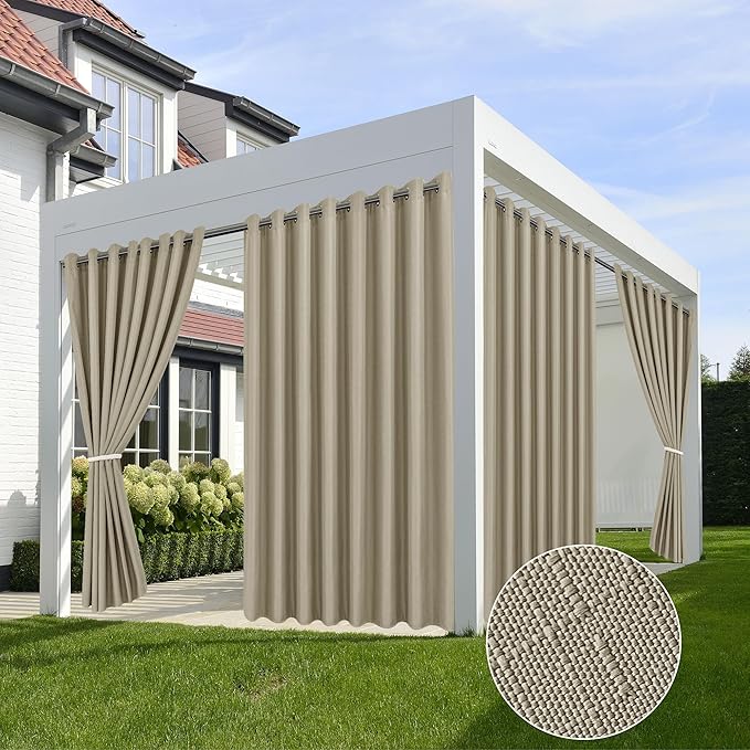 HolidayIdeas Linen Outdoor Curtains by HolidayIdeas