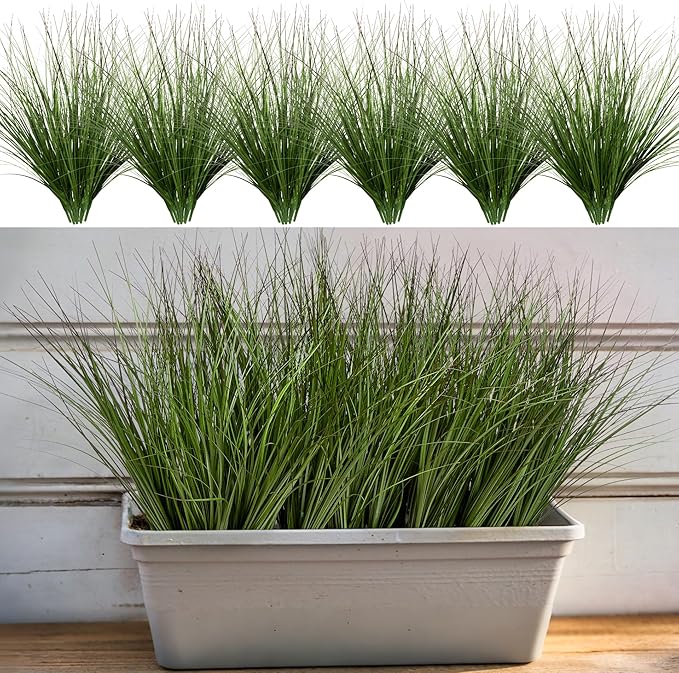 Artificial Plants Greenery 48 Pack Wheat Grass Stems 17.3 Inch Green
