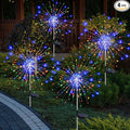 btfarm 4 Pack 120 LED Solar Garden Lights Outdoor, 8 Modes Firework Lights Solar Powered, Waterproof Twinkle Fairy Light Outside for Yard Patio Pathway Pool Christmas Party Decorative, Multicolor