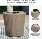 Signature Design by Ashley Danson Bohemian Outdoor End Table, Light Brown