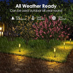 B-right LED Pathway Lights Outdoor, 6 Pcs Path Lights 570 Lumens AC Plug 12V Low Voltage Landscape Lighting, Extendable IP65 Waterproof Outdoor Garden Light for Patio Yard Walkway, Warm White 2700K