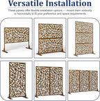 Outdoor Privacy Screen,72" H×47" W Metal Privacy Screen, Freestanding Privacy Fence Panels for Patio