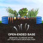 Land Guard Galvanized Raised Garden Bed Kit, Galvanized Planter Raised Garden Boxes Outdoor, Oval Large Metal Raised Garden Beds for Vegetables 4 x 2 x 1ft(1pcs) (Blue)…