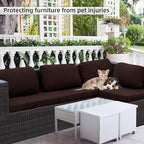 Sofa Cushion Covers, 92% Polyester Stretch Fit, 4-14 Piece Sets