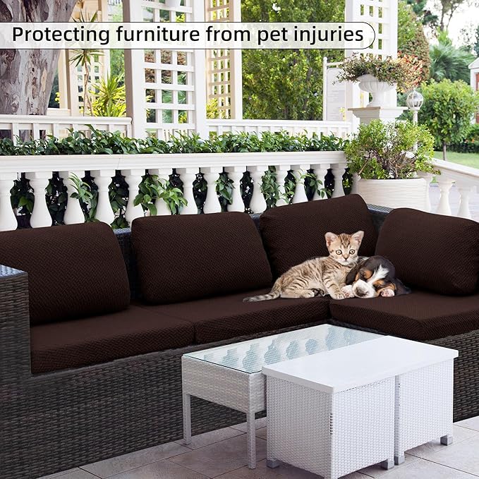Sofa Cushion Covers, 92% Polyester Stretch Fit, 4-14 Piece Sets