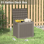 KAMABOKO 30 Gallon Outdoor Storage Box, Resin Deck Boxes Indoor and outdoor - Image 2