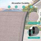 Patio Chairs Set of 2, Easily Set Up Stackable Outdoor Dining Chairs with High Back and Wide Seat, All Weather Breathable Outdoor Chairs Set of 2 with Metal Frame for Backyard Deck Pool, Brown