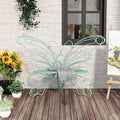 50 Inches Outdoor Bench, Garden Bench with Sturdy Iron Metal Frame, Pretty Butterfly Bench Front Porch Bench for Porch,Lawn,Garden,Yard
