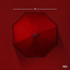 Best Choice Products 10ft Solar LED Offset Cantilever Hanging Market Patio Umbrella, Smooth 360° Rotation, 8 Sturdy Ribs, Easy Adjustment - Red