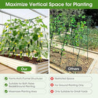 Cucumber Trellis for Raised Bed,U-Shape Garden Trellis for Climbing Plants Outdoor, Metal Arch Vegetables Trellis, Plant Support for Vine (Green, 63" Lx21.6 Wx47.2 H-Large)