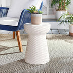 Safavieh Castle Gardens Collection Daphne White Glazed Ceramic Garden Stool